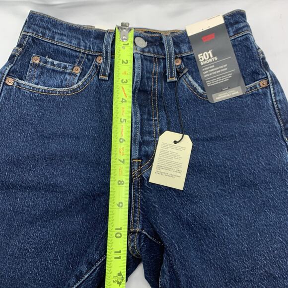 Levi's 501 Jean Shorts Women's 24 Cut Off Fray Hem High Rise Button Fly Distress - Picture 8 of 14